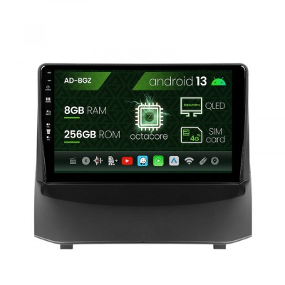 Navigatie Ford Fiesta (2009-2012), Android 13, Z-Octacore 8GB RAM + 256GB ROM, 9 Inch - AD-BGZ9008+AD-BGRKIT131-0912 foto