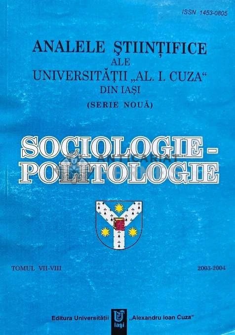 Sociologie - Politologie Tomul VII-VIII - 2004 (AP168)