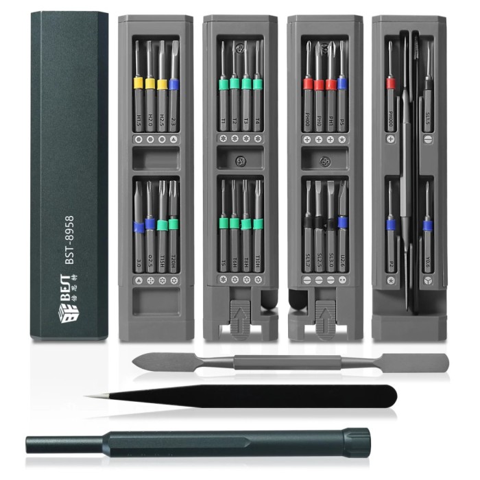 Surubelnita set biti 30piese precizie+maner BST-8958