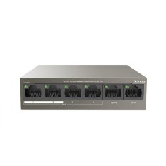 SWITCH PoE Tenda fara management 6 porturi (4 x FE PoE, 2 x FE) IEEE 802.3at/af, carcasa metalica, rackabil &amp;quot;TEF1106P-4-63W&amp;quot; (timbru verde 2 lei) foto