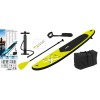 Placa Stand Up Paddle XQ Max 285cm, Gonflabila, Lime/Negru, Vasla+Pompa+Geanta, Max 100kg