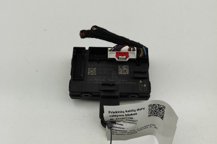 Modul de control ușă st&acirc;nga față AUDI A5 Sportback F5A 2018 OEM: 8W0959593H,8W0959593F,A2C7486801300 31267198