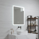 Oglinda baie Scafa 60x45 alb cu LED [pro.tec] HausGarden Leisure