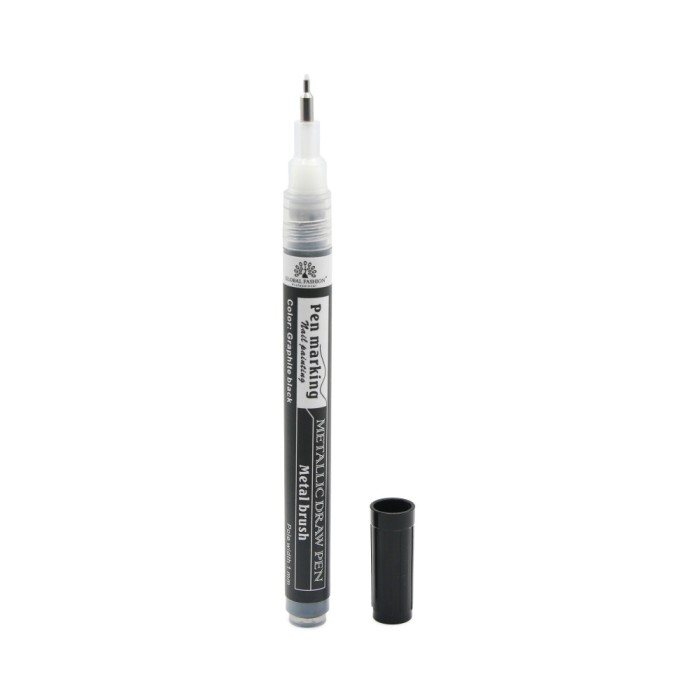 Marker pentru desen pe unghii, lățimea tijei 1 mm, culoare: Negru Grafit