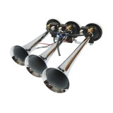 Claxon pneumatic auto 3 trompete 24V pentru compresor de aer
