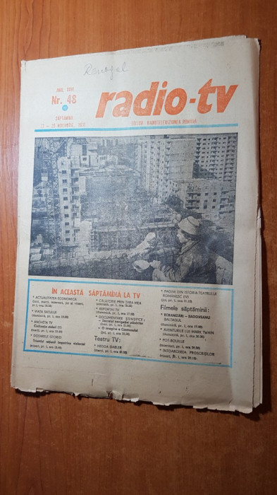 revista radio-tv saptamana 23-29 noiembrie 1980