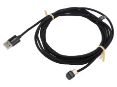 Cablu USB 2.0 USB-C la USB-C unghi 3m negru 60W 3A