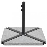 Placă de greutate umbrelă, gri, 15 kg, granit, triunghiular