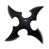 Steluta ninja pentru aruncat la tinta 4 colturi, gaura sus, in husa, negru,4.5 cm