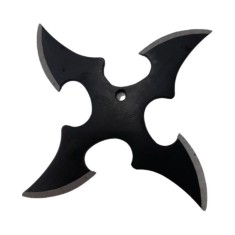 Steluta ninja pentru aruncat la tinta 4 colturi, gaura sus, in husa, negru,4.5 cm