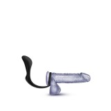Dop Anal Cu Inel Pentru Penis Anal Adventures, Negru, 10 cm
