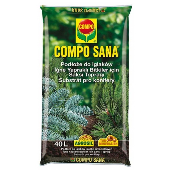 Pamant pentru conifere / substrat, Compo Sana 1162104099, 40 l, turba si argila