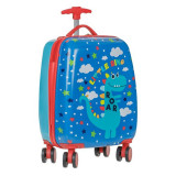 Valiza - Troler cu Dinozauri pentru Copii, 22.8L, 30x21x50 cm