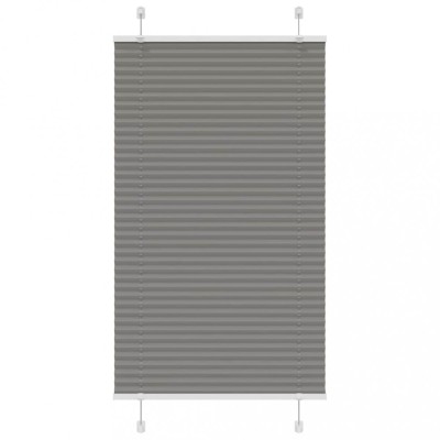 Jaluzea plisată Antracit 80x150 cm Lățime țesătură 79,4 cm foto