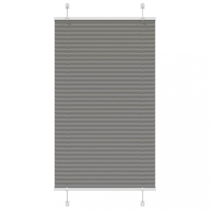 Jaluzea plisată Antracit 80x150 cm Lățime țesătură 79,4 cm