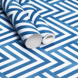 Tapet autoadeziv Evolyline, PVC, albastru/alb, 45 cm x 3 m