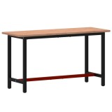 Cumpara ieftin Banc de lucru 150x55x81,5 cm, lemn masiv de fag si metal