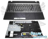 Tastatura Samsung Negru NP300V5A argintie cu Palmrest, NP300V5C argintie cu Palmrest, NP305V5A argintie cu