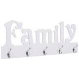 Cuier de perete FAMILY, 74 x 29,5 cm GartenMobel Dekor, vidaXL