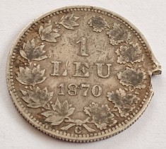 Romania , 1 Leu 1870 Carol I