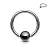 Inel pentru corp cu o bilă &icirc;n mijloc - Dimensiune: 1,2 mm x 12 mm x 4 mm