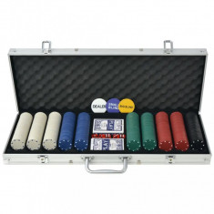 Set De Poker Cu 500 De Jetoane Din Aluminiu 80180