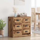 VidaXL Bufet cu sertar Lemn Vechi 70 x 35,5 x 67,5 cm Lemn compozit 881426