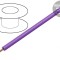 Cablu litat PVC violet 100m 0,14mm2