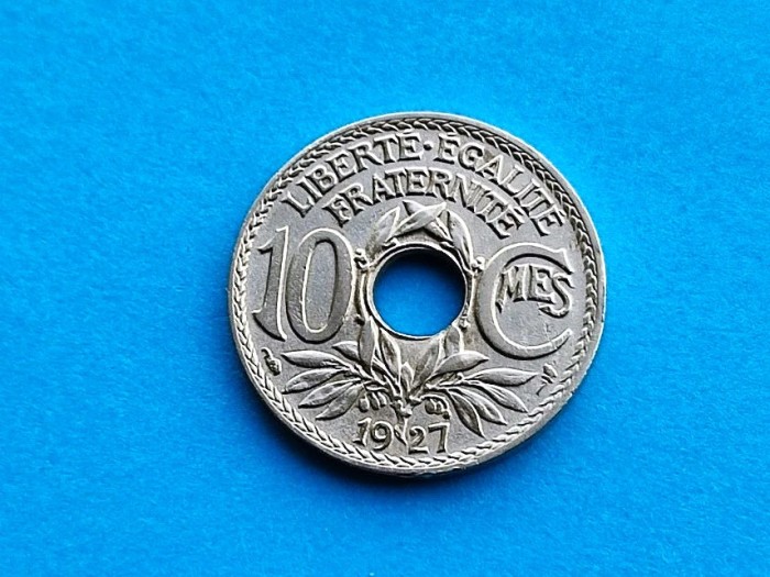 10 Centimes 1927 Franta-Calitate