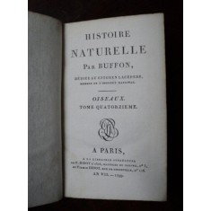 BUFFON, HISTOIRE NATURELLE , TOM 14, 1799