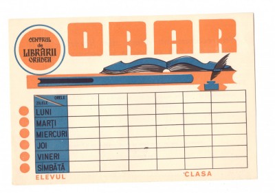 Orar scolar RSR foto