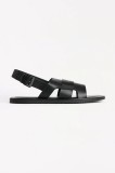Karl Lagerfeld sandale de piele KASTOR III barbati, culoarea negru, KL70225