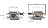 Carburator drujba Husqvarna 340, 345, 350, 353 (cu pompita, cu 2 tevi)