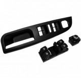 Set Maner Usa Interior Sofer + Bloc Comenzi Geamuri + Buton Reglaj Oglinzi Compatibil Volkswagen Golf 5 2003-2009 1K4868049C Negru + 5ND 959 857 + 5ND, General