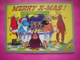 HOPCT 14684 MERRY X-MAS-CRACIUN FERICIT !! -CARICATURA ROMANIA CIRCULATA