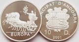 460 Andorra 10 Diners 2001 Europa km 172 proof argint