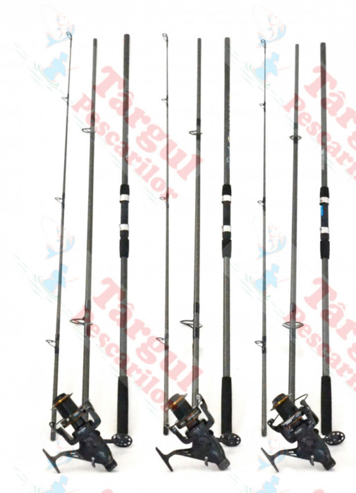 Set crap 3 lansete CRAP CA3 3,3m cu 3 mulinete DP80 longcast 11 rul baitrunner