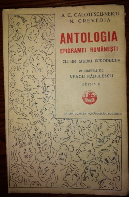 ANTOLOGIA EPIGRAMEI ROMANESTI- EDITI A II-A 1934 foto