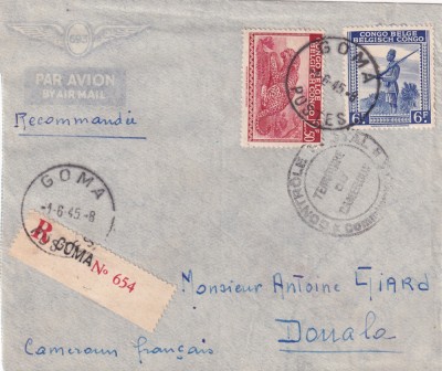 FILATELIE TEMATICA - PLIC CONGO TEMATICA FAUNA LEOPARD AIRMAIL foto