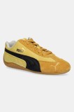 Puma sneakers din piele &icirc;ntoarsă Speedcat culoarea galben, 406329