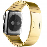 Cumpara ieftin Curea iUni compatibila cu Apple Watch 1/2/3/4/5/6/7, 40mm, Steel Belt, Gold