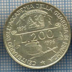 AX 1420 MONEDA-ITALIA-200 LIRE-ANUL1996 ACADEMIE GARDA FINANCIARA-STAREA SE VEDE