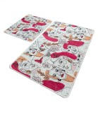 Set 2 Covorase baie Faccia Rectangular, 60 x 100 cm, 50 x 60 cm, Antiderapant, Multicolor