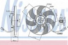 Ventilator, radiator VW GOLF VI Variant (AJ5) (2009 - 2013) NISSENS 85680 foto
