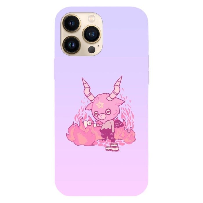 Husa compatibila cu Apple iPhone 12 Pro model Kawaii pink devil, Silicon, TPU, Viceversa