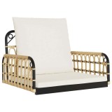 Cumpara ieftin Scaun balansoar cu perne, 63x58x39 cm, poliratan si otel