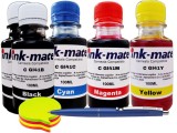Set Flacone Cerneala Ink-Mate Compatibil Canon GI41 ( 2x100ml Black, 1x100ml Cyan, 1x100ml Magenta, 1x100ml Yellow) + Px Schneider si Notes 5 culori