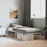 Cumpara ieftin Cadru pat metalic, alb, 80x200 cm