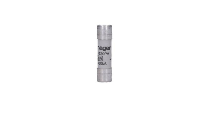 Siguranță ceramică fuzibilă cilindrică 20A 1kV DC gPV 10,3 x 38mm
