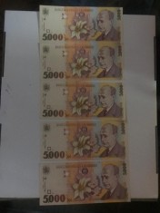 Bancnote 5000 lei 150 lei/ bucata sau 600 lei 5 bucati